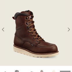 SIZE 7 RED WING TRACTION TRED WATERPROOF LEATHER SOFT TOE BOOTS BRAND NEW