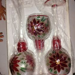 Costco 3 Glass Candle holders 