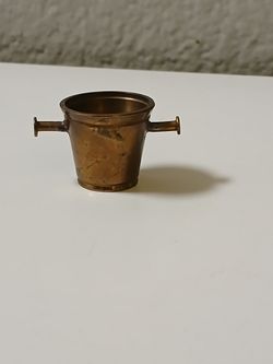 Antique brass mini mortar