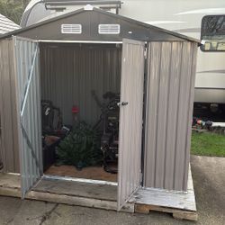Metal Shed On Secure Base