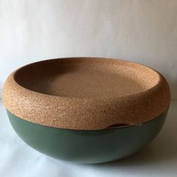 Emile Henry large ceramic and cork storage bowl-14”