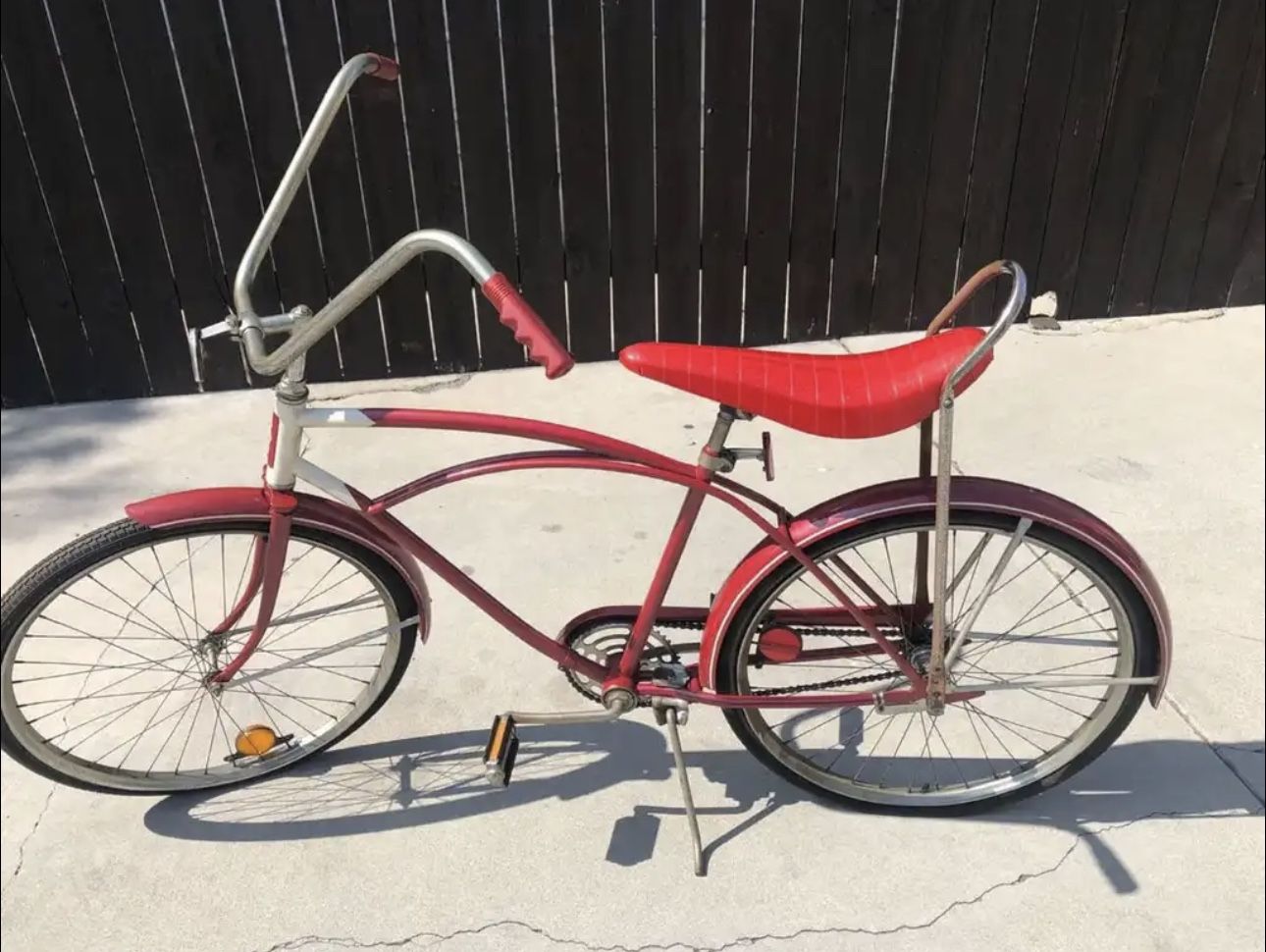 red banana seat bike