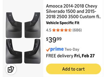 Mud Flaps Flare Guards Front And Rear For Chevy Silverado
