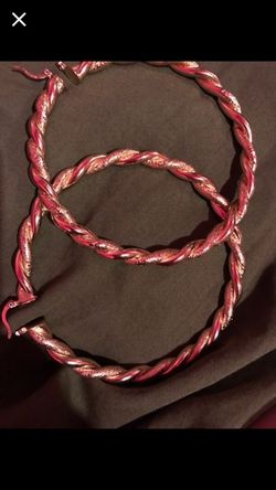 Gold plated twist hoops 4"