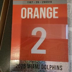 Orange Parking Pass Sunday Dolphins VS Chargers