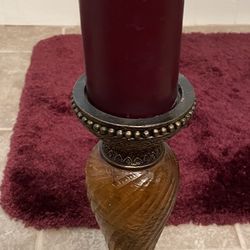 Tall Candle Holder with Candle