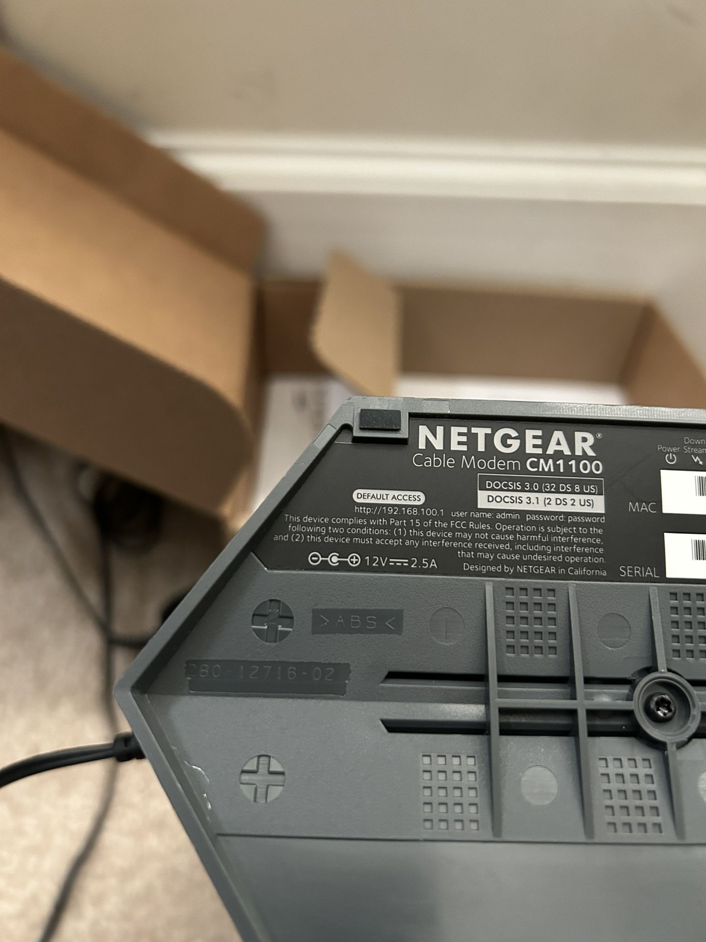 Netgear DOCSIS 3.1 Xfinity Modem