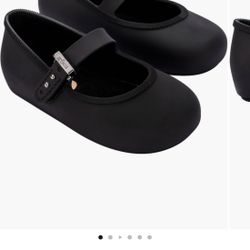 Mini Melissa Kids Soft Ballerina Baby Mary Jane Flat Black Size 6