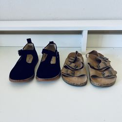 2 pairs of Size 10.5 & 11 Girl Toddler shoes