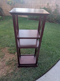 Dark Wood 4-Tier Narrow Shelf
