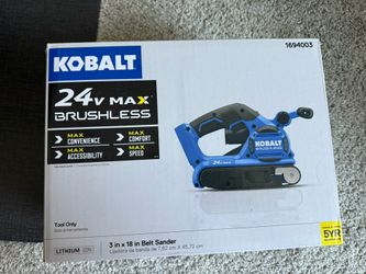 Kobalt Brushless Variable Speed Belt Sander With Dust Management