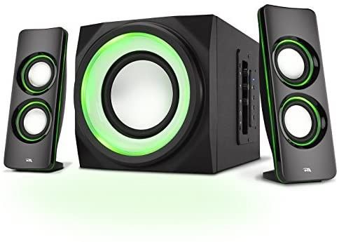 Cyber Acoustics Bluetooth Speakers With LED Lights.