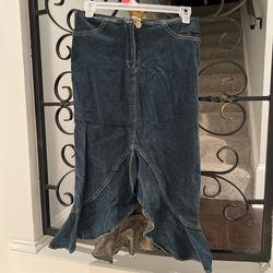 Candy Rain Jean Y2K Mermaid Skirt