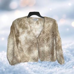 Silverado New w Tag Fuzzy & Shimmery Fuzzy Tye Dye Jacket Women Small