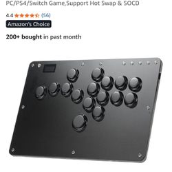 Haute42 Leverless Controller Arcade Stick: Haute42 R16 Black Leverless Controller with Rims,Premium Black Leverless Controller with Crystal Low-Profil