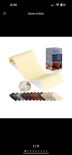 Leather Repair Patch for Furniture, 4" x 63" Self Adhesive beige yellow kit