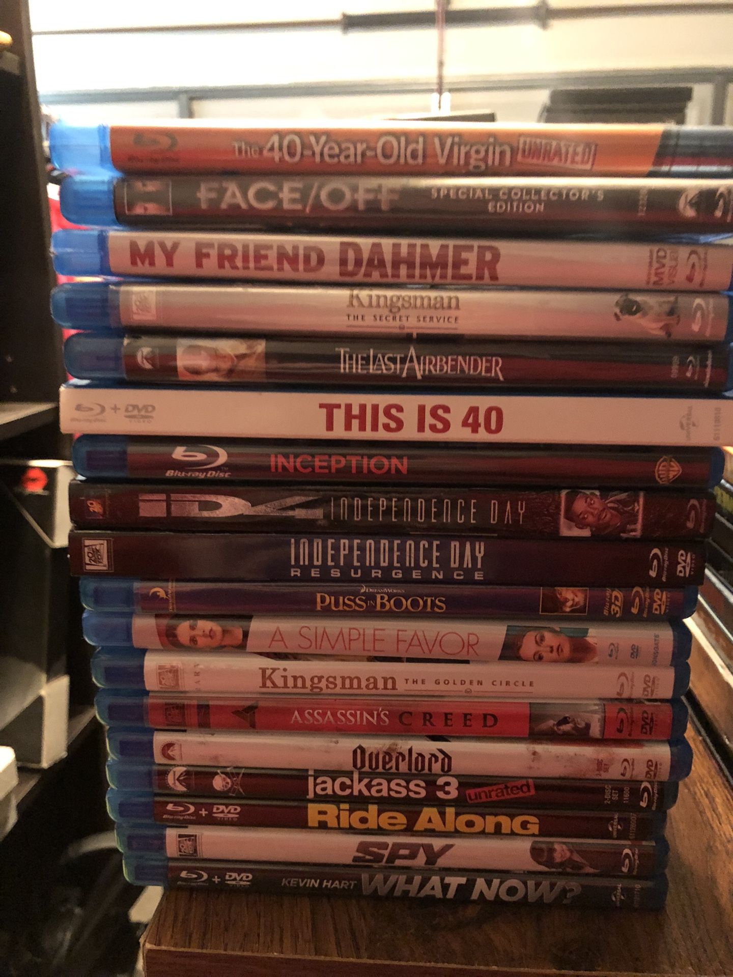 18 Blu-Rays $3. Ea. or 2 For $5.