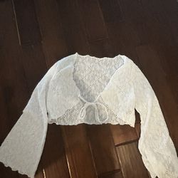 Lace White Cardigan/cover