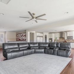 Large Leather Reclining Couch And Love Seat