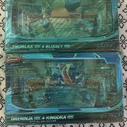 Snorlax Ex And Blissey Ex / Greninja Ex And Kingdra Ex Special Collection 