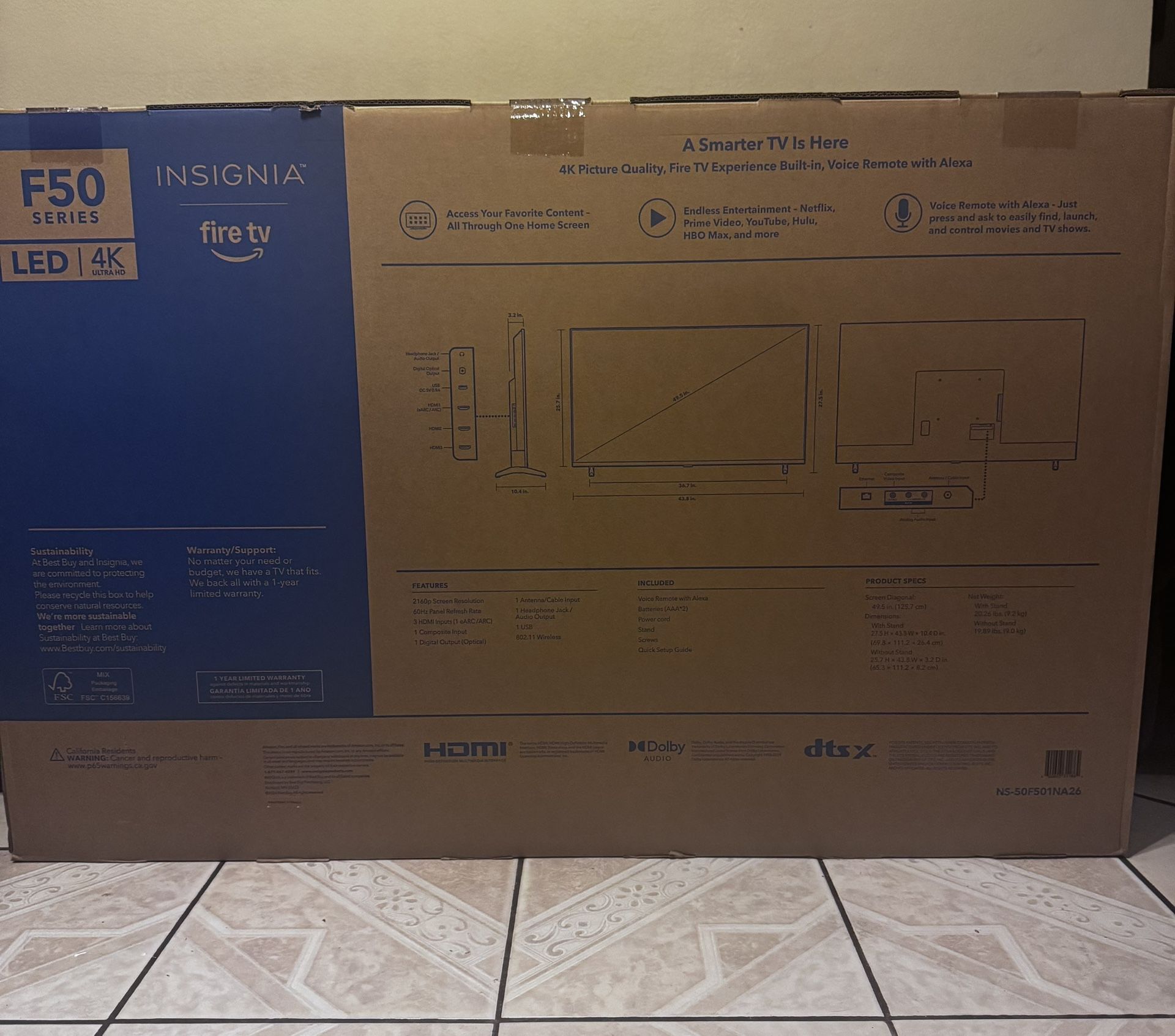 Insignia 50 Inch Fire 4k Tv 