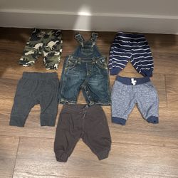 Lot of Pants- 0-3 months
