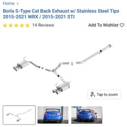 Borla S-Type Exhaust 15/22 WRX/STI
