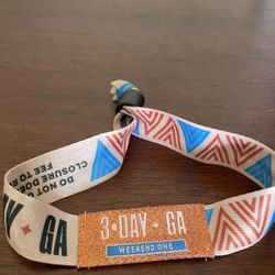 3 Day GA ACL wristband
