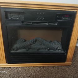 Amish made Electric Fireplace.... 