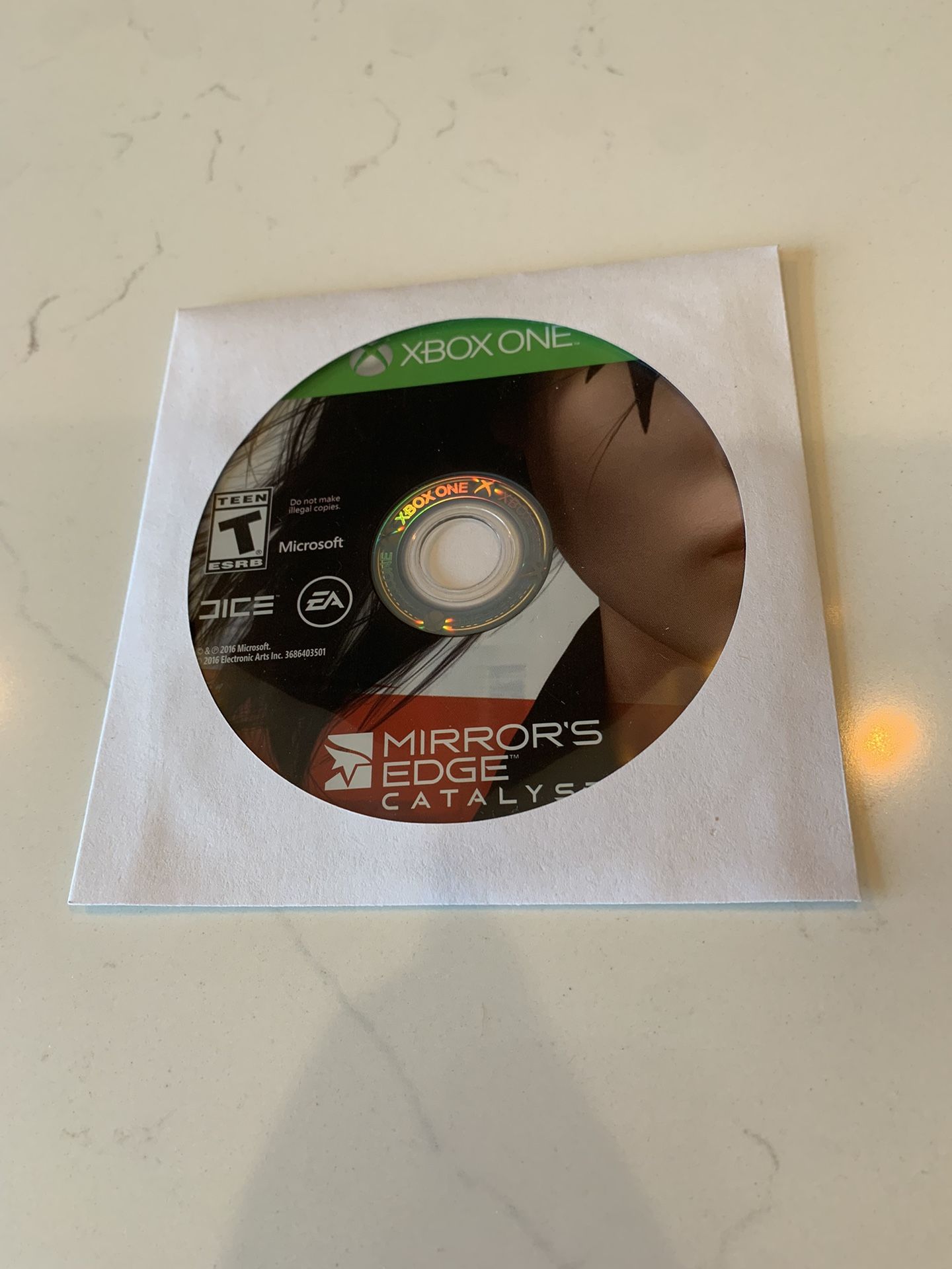 Mirror's Edge Catalyst (Microsoft Xbox One) ~Disc Only~ Untested