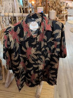 Batik Short Sleeve Button-Up Shirt