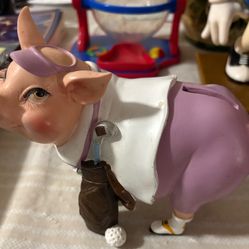 Pig Golfer Piggy Bank