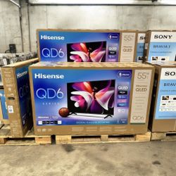 HD227 55QD6 55” Hisense smart 4k Qled hdr tv floor model 
