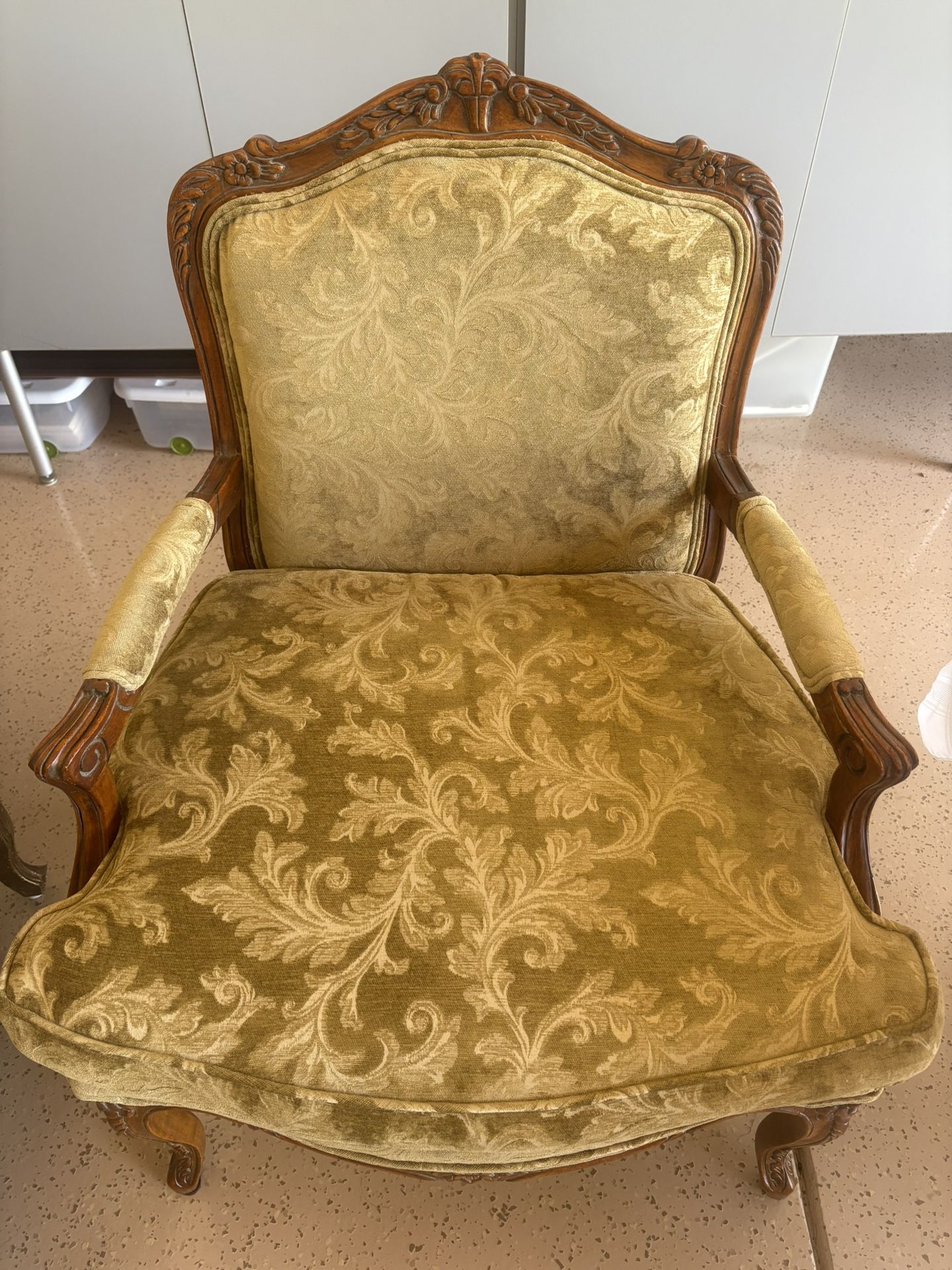Damask Bergere Chair 