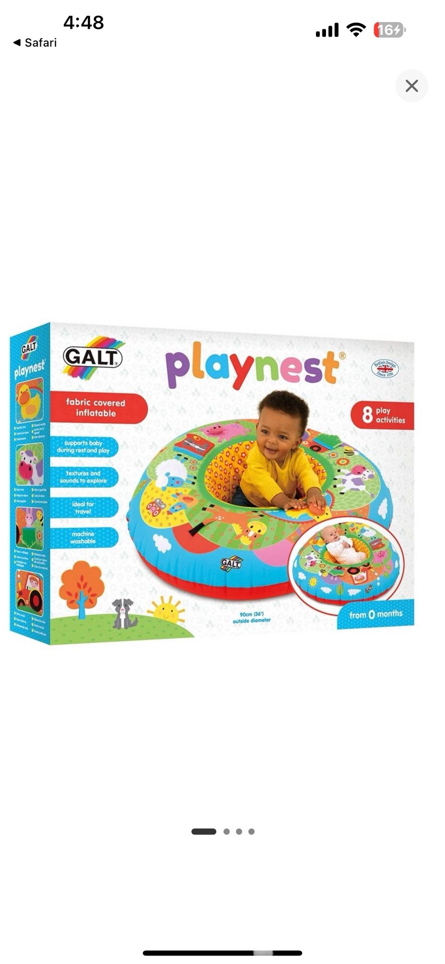 Galt Playnest Baby Activity Seat Lounger Sit Me Up