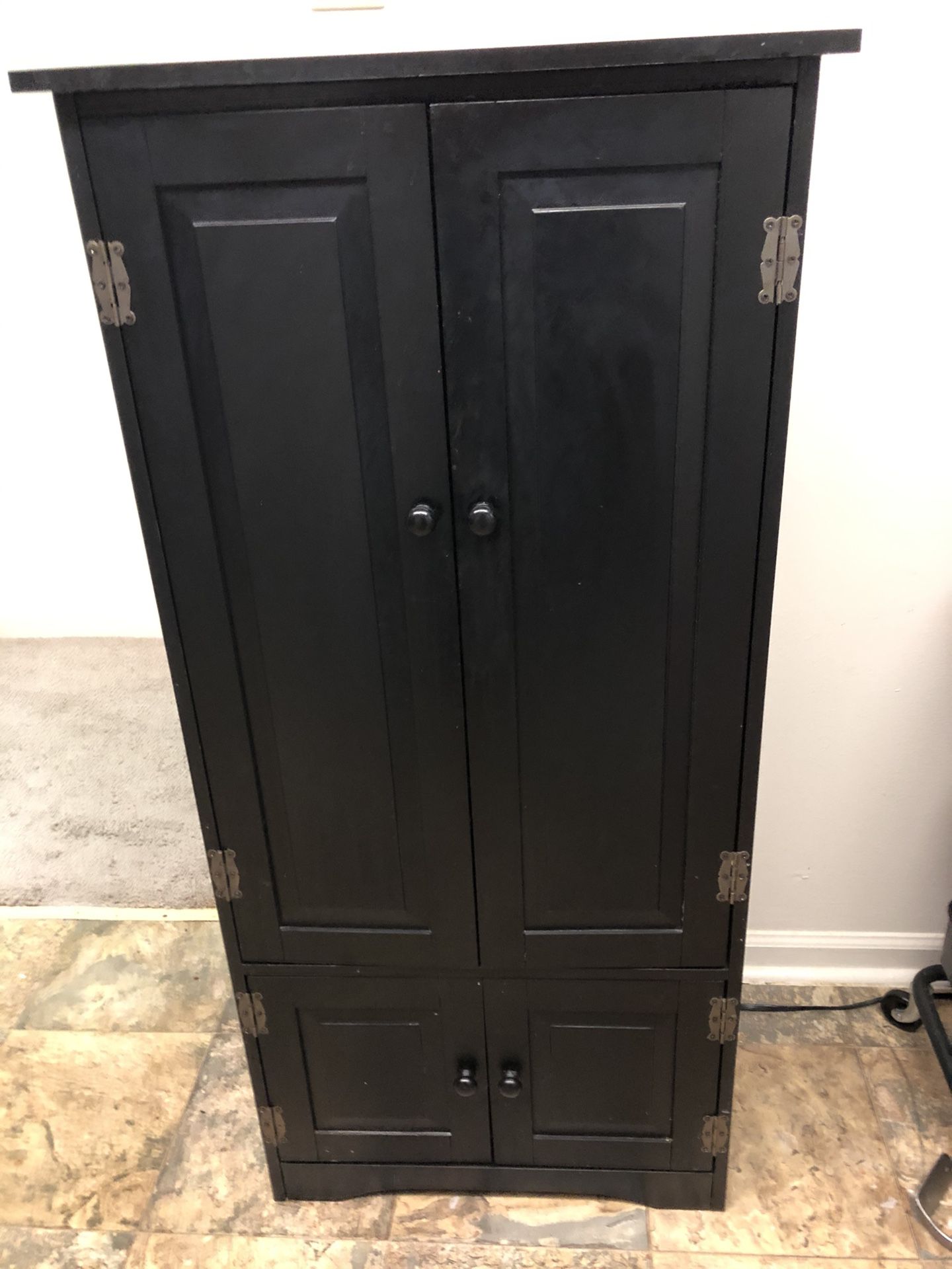 Simple Living Tall Cabinet Black