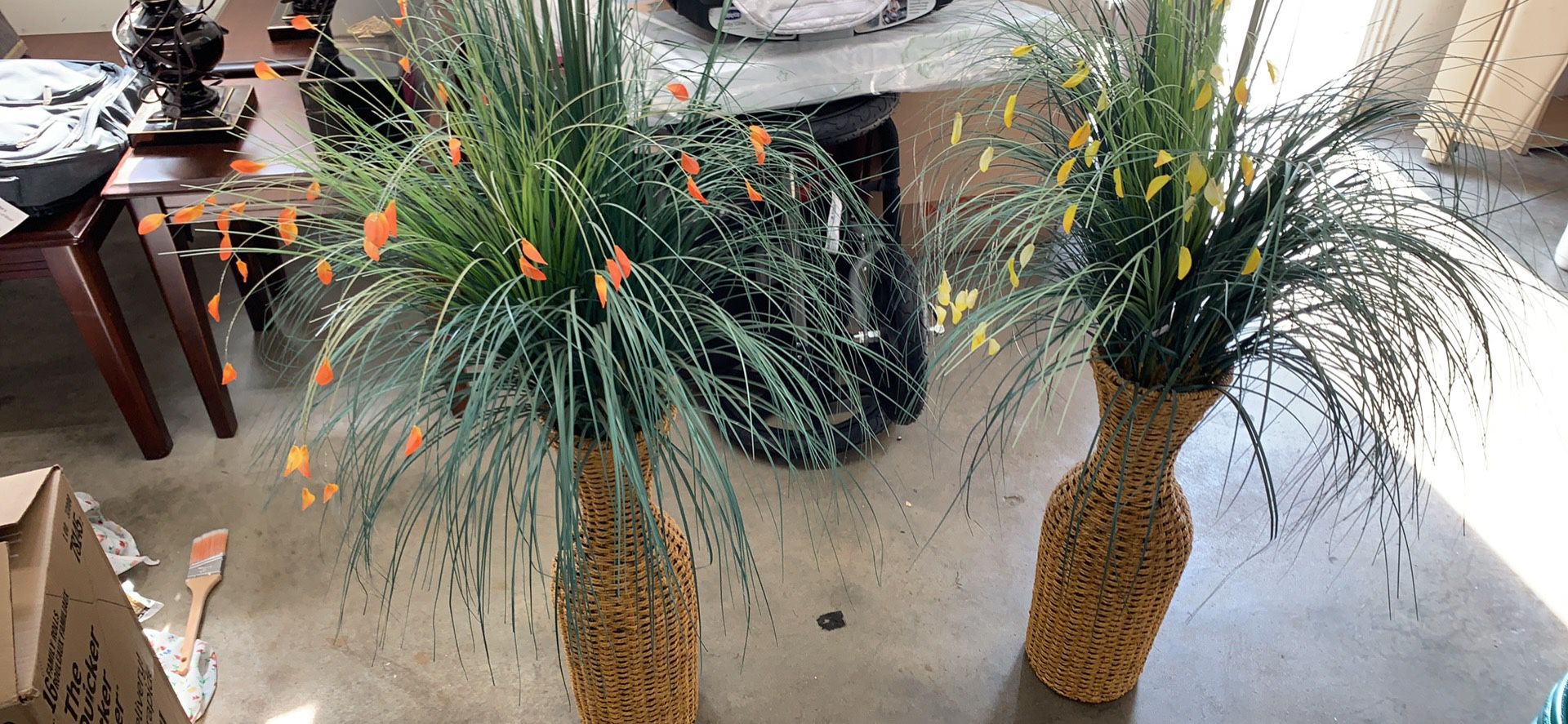 Fake decorative plants.