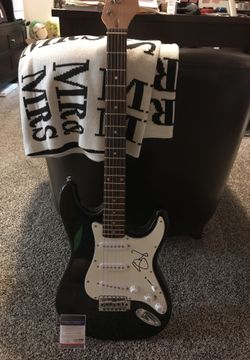 Autographed Selena Gomez electric guitar. With PSA DNA authentication.