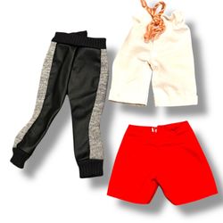 Barbie/Ken Doll My Scene Fashion Fever Gray Pants Red Shorts, VTG White Shorts