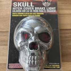 NEW, Skull HITCH Cover Brake Light, 2-1/4 ball