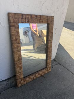 Rattan Mirror