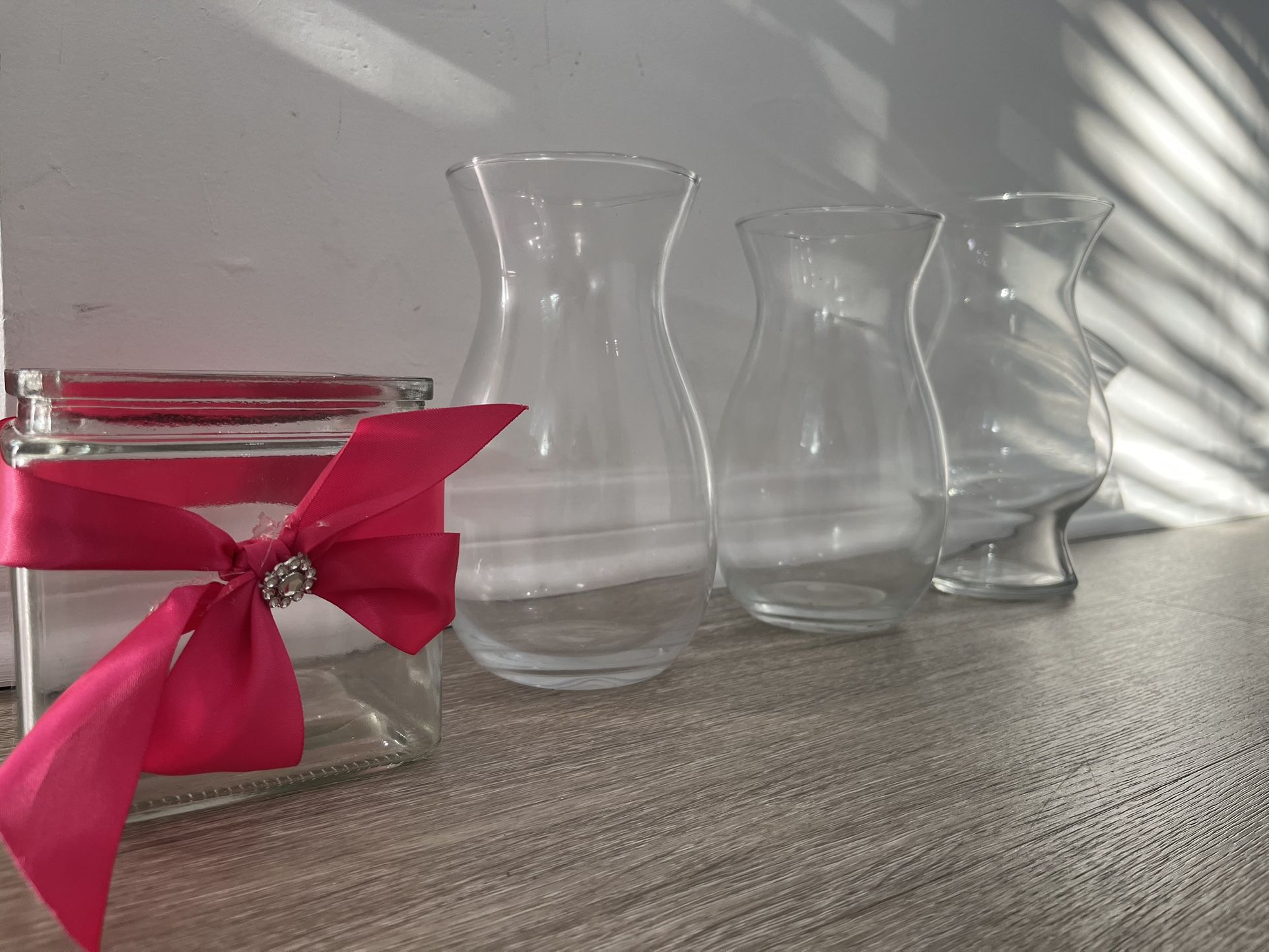 Clear Glass Flower Vases
