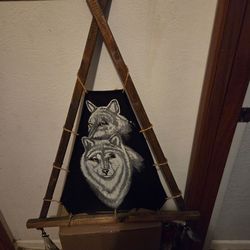 Wolf triangle art