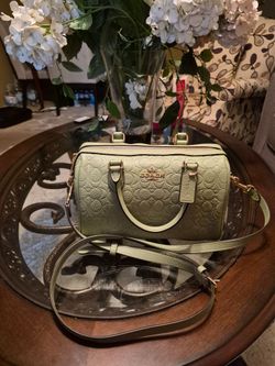 Coach Signature Medium Rowan with matching wallet