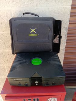Original Xbox with carry case