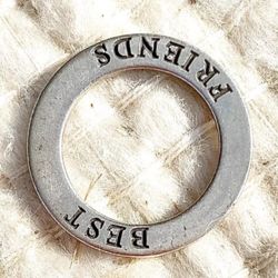 Antique silver “Best Friends” Affirmation Charm by Silver Enchantments .925