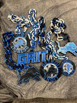 Detroit Lion Fan Chain Link