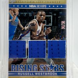 2023 Jersey Fusion Russell Westbrook 74/75 NBA Hoops Triple Patch Jersey Memorbilia