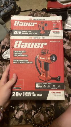 Bauer red cordless power inflator