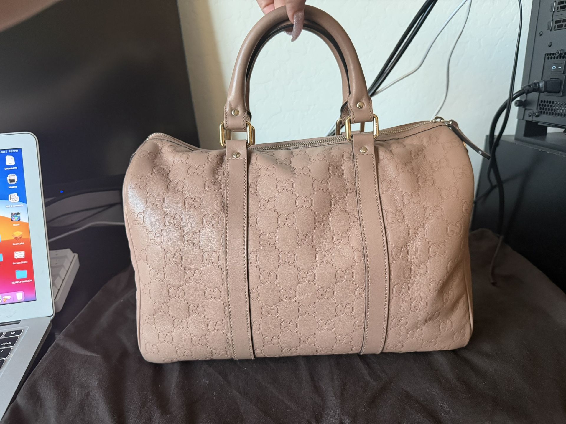  Gucci Joy Boston Bag – Nude GG Leather Satchel